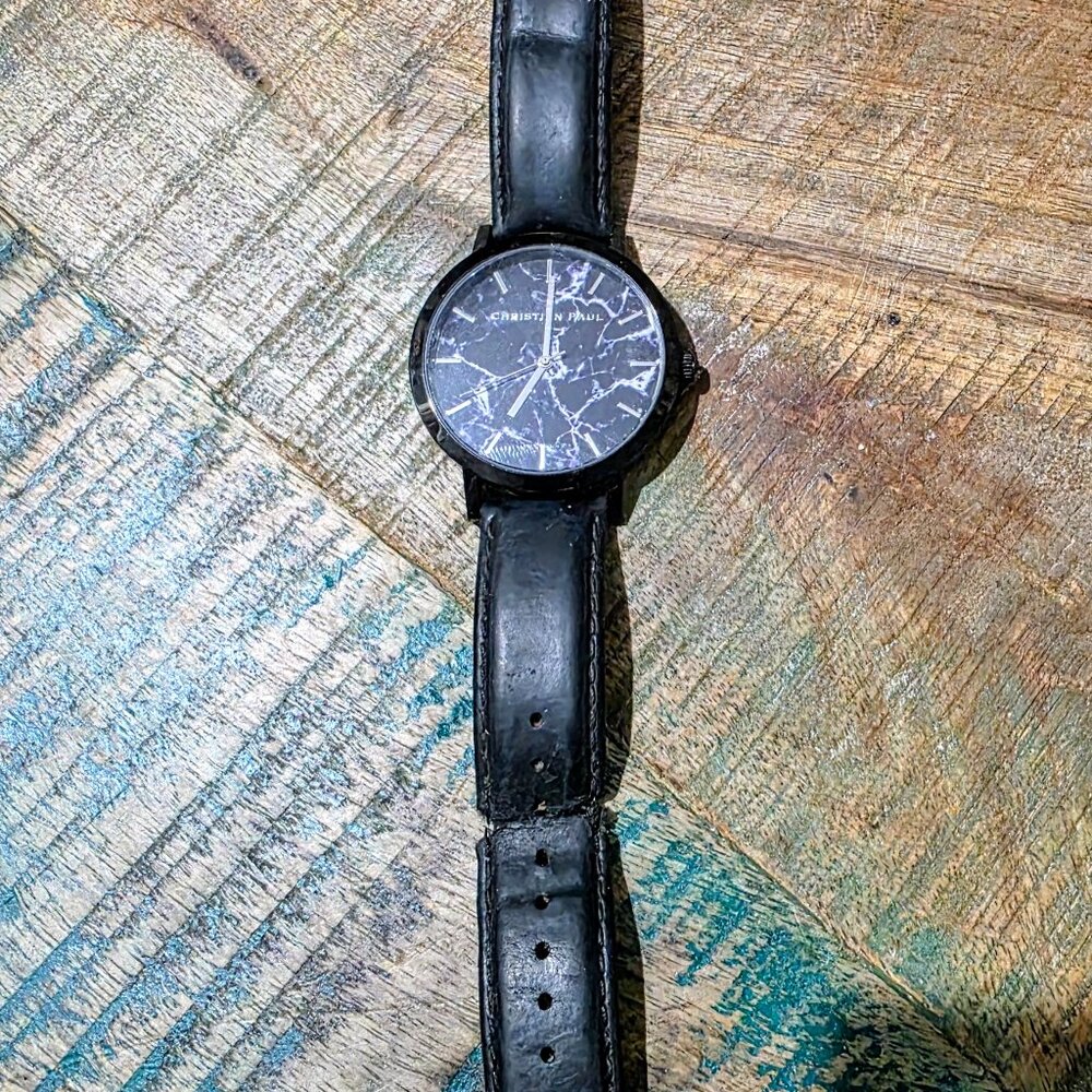 Christian Paul Marble Dial Watch – Needs Battery – Untested